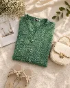 Sage green kurta set, textured co-ord set, daily wear kurta, office wear suit, Shopit women’s ethnic wear, summer cotton kurta set