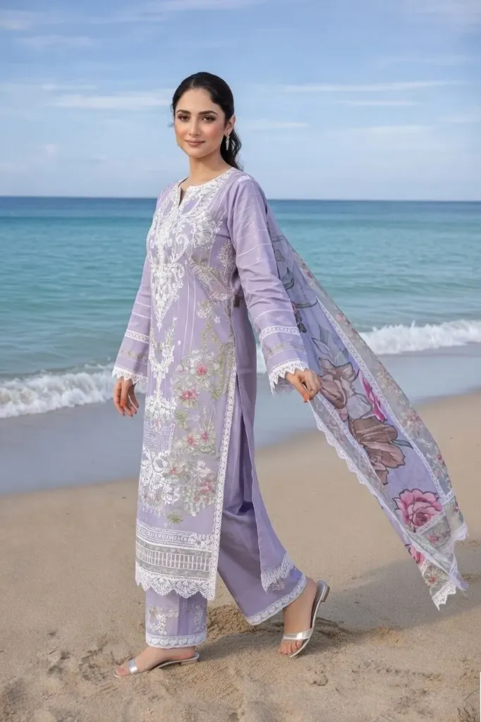 Lilac Chickenkari (3Pc)